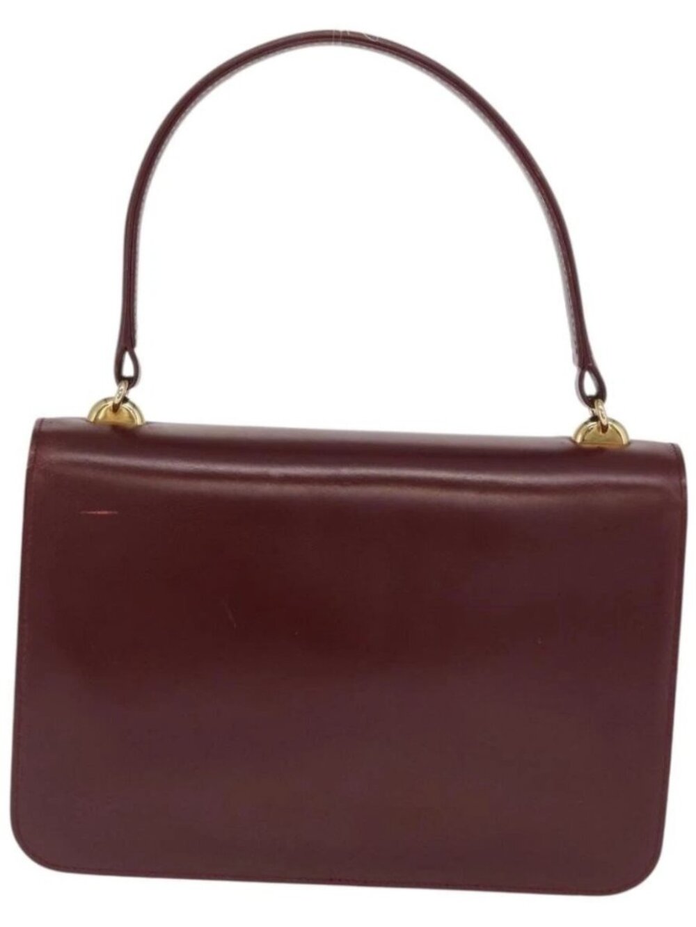 GUCCI Hand Bag Leather Bordeaux Gold Auth ep13170 - Picture 2 of 16